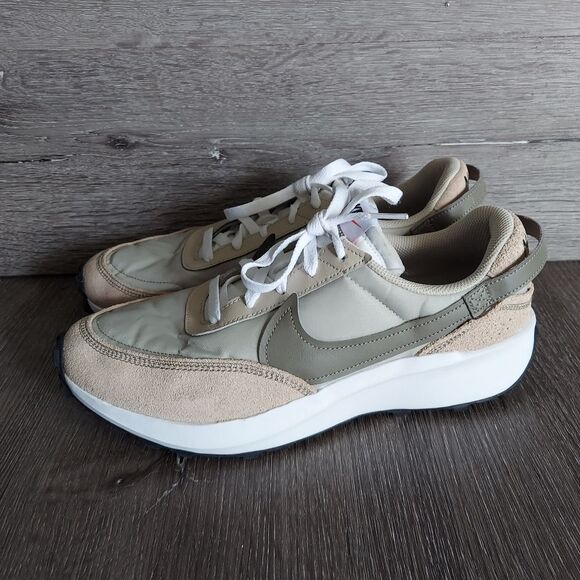 NIKE Waffle Debut Men's Shoes Size 9.5 - Light Stone Olive - Picture 4 of 9